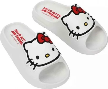 Womens Hello Kitty Big Face Junior's Slides - Small - Image 2