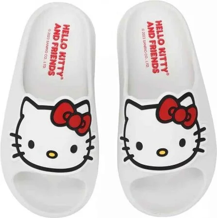 Womens Hello Kitty Big Face Junior's Slides - Small
