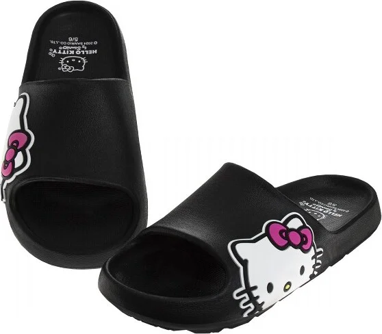 Womens Hello Kitty Side Logo Slide Sandals - Size - Image 2