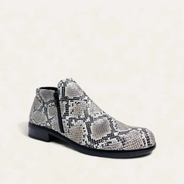 Women's Helm Booties - Medium In Gray Cobra