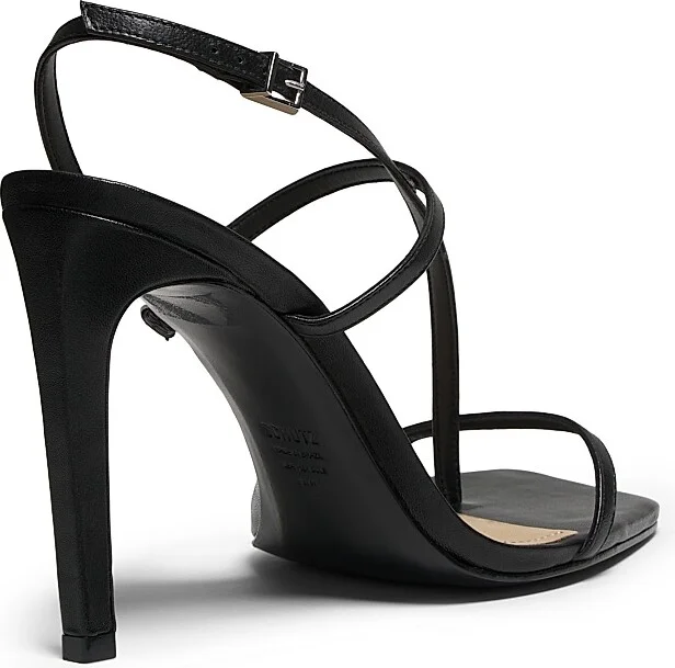 Women's Heloise 100MM Leather Stiletto Sandals - Black - Size 5 - Image 3
