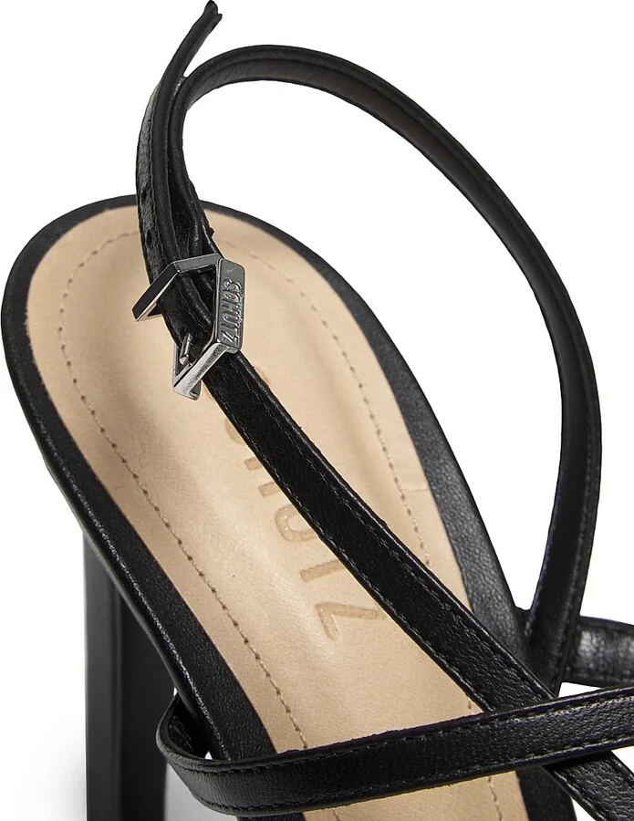 Women's Heloise 100MM Leather Stiletto Sandals - Black - Size 5 - Image 5