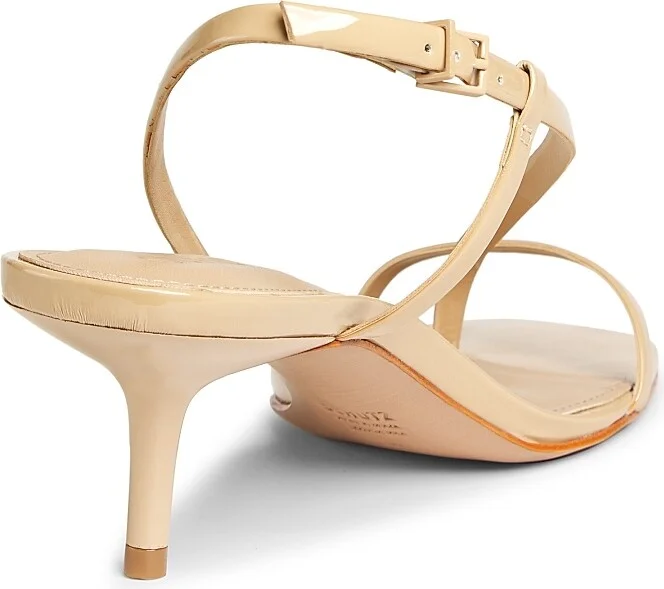 Women's Heloise 63MM Patent Leather Slingback Sandals - Beige - Size 5 - Image 3