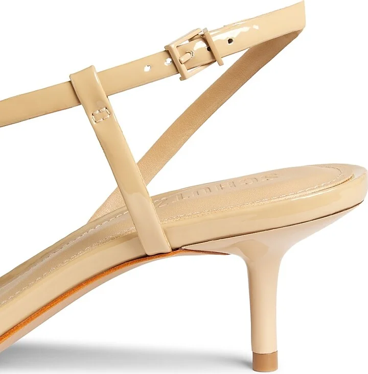 Women's Heloise 63MM Patent Leather Slingback Sandals - Beige - Size 5 - Image 5