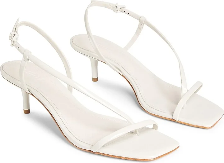 Women's Heloise 63MM Patent Leather Slingback Sandals - Beige - Size 5 - Image 7
