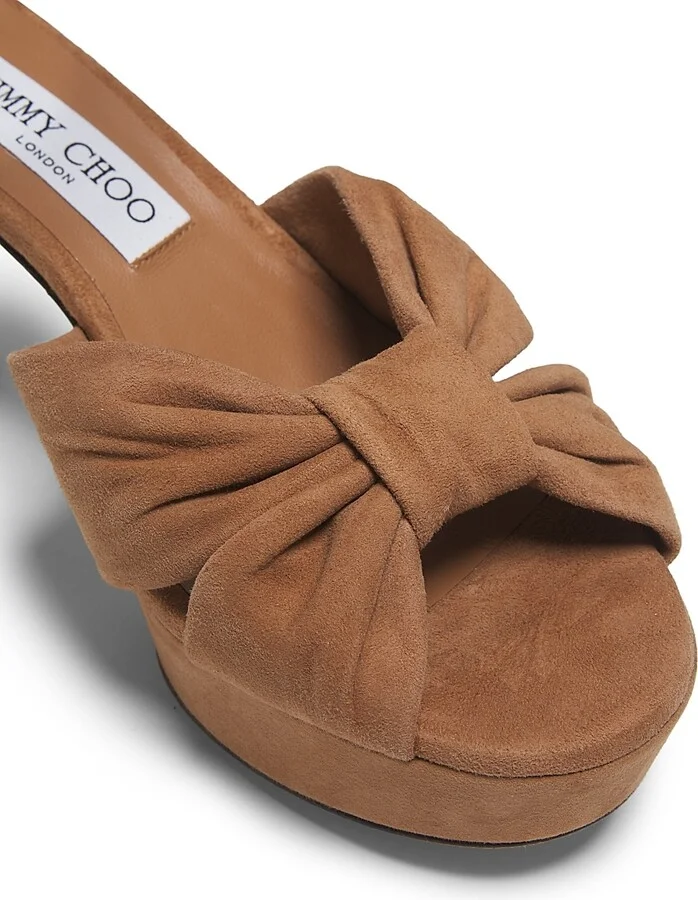 Women's Heloise 80MM Block-Heel Platform Sandals - Toffee - Size 5.5 - Image 5