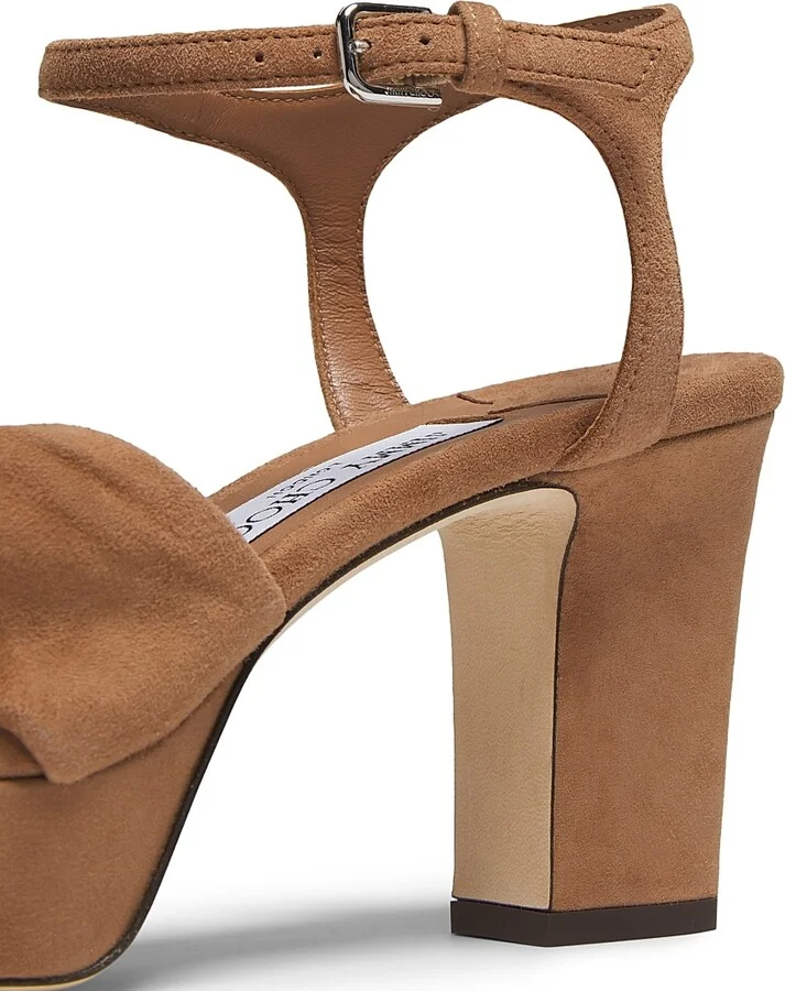 Women's Heloise 80MM Block-Heel Platform Sandals - Toffee - Size 5.5 - Image 6