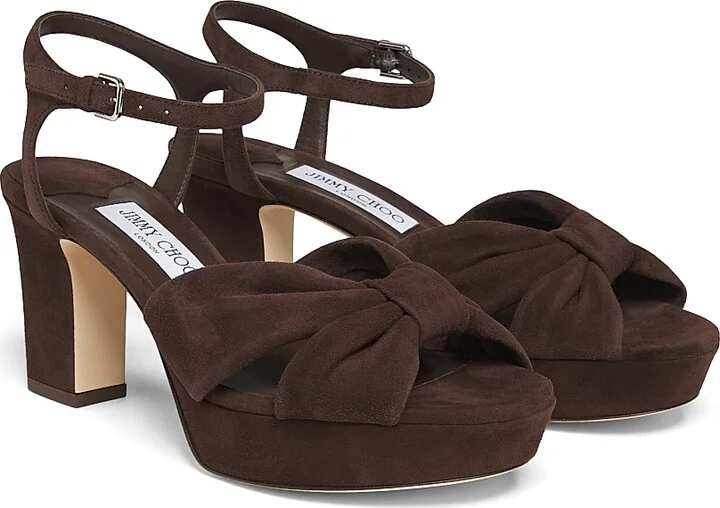 Women's Heloise 80MM Block-Heel Platform Sandals - Toffee - Size 5.5 - Image 7