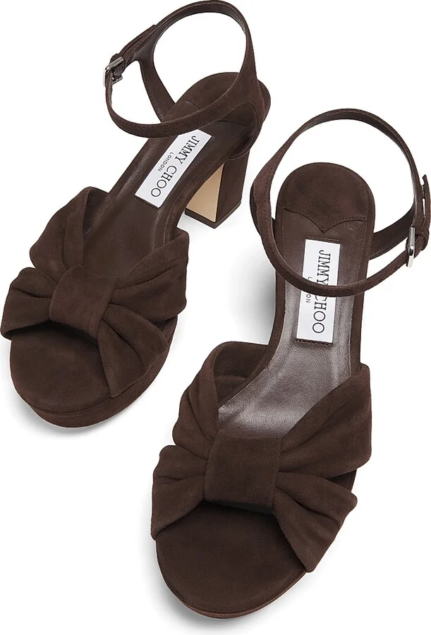 Women's Heloise 80MM Block-Heel Platform Sandals - Toffee - Size 5.5 - Image 9