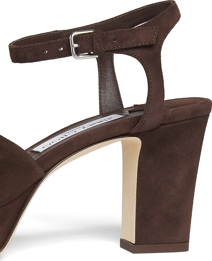 Women's Heloise 80MM Block-Heel Platform Sandals - Toffee - Size 5.5 - Image 10