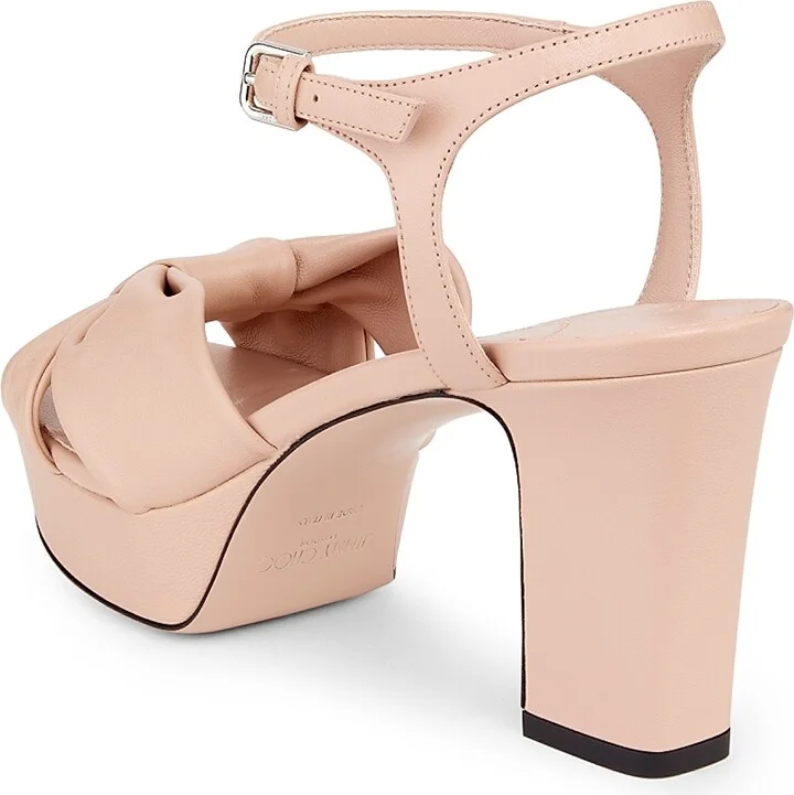 Women's Heloise 80MM Leather Platform Sandals - Macaron - Size 5.5 - Image 2