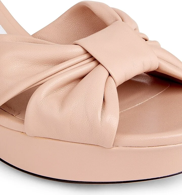 Women's Heloise 80MM Leather Platform Sandals - Macaron - Size 5.5 - Image 5