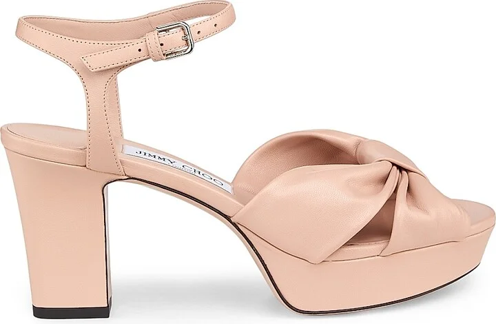 Women's Heloise 80MM Leather Platform Sandals - Macaron - Size 5.5