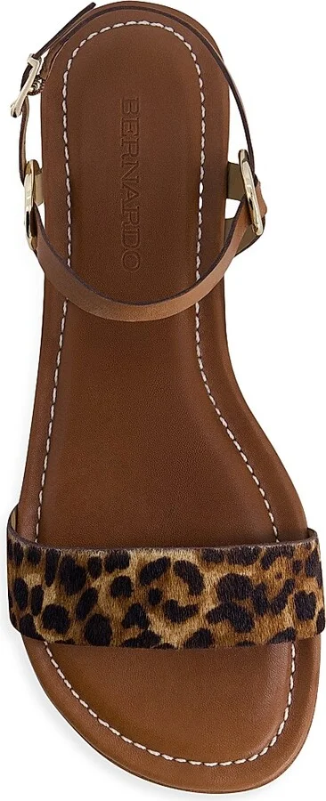 Women's Henre Haircalf Ankle Strap Sandals - Natural Leopard - Size 6 - Image 3
