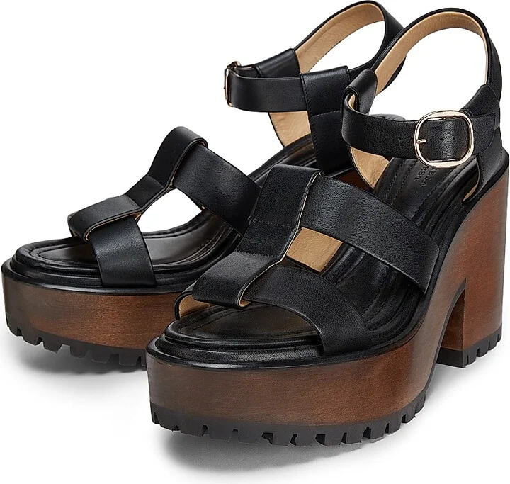 Women's Hera 110MM Leather Platform Sandals - Black - Size 7 - Image 2