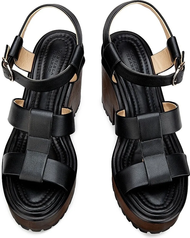 Women's Hera 110MM Leather Platform Sandals - Black - Size 7 - Image 4