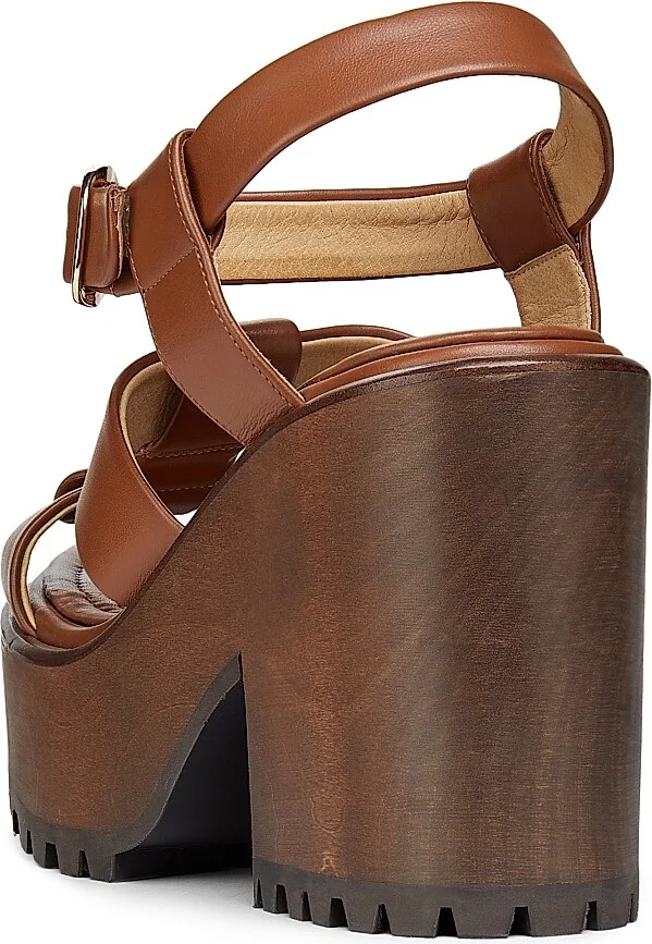 Women's Hera 110MM Leather Platform Sandals - Black - Size 7 - Image 8