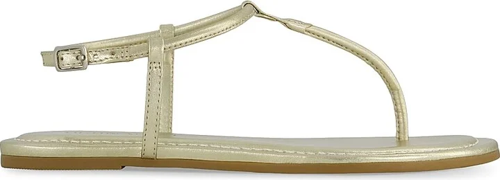 Women's Hercu T-Strap Thong Sandals - Champagne - Size 6