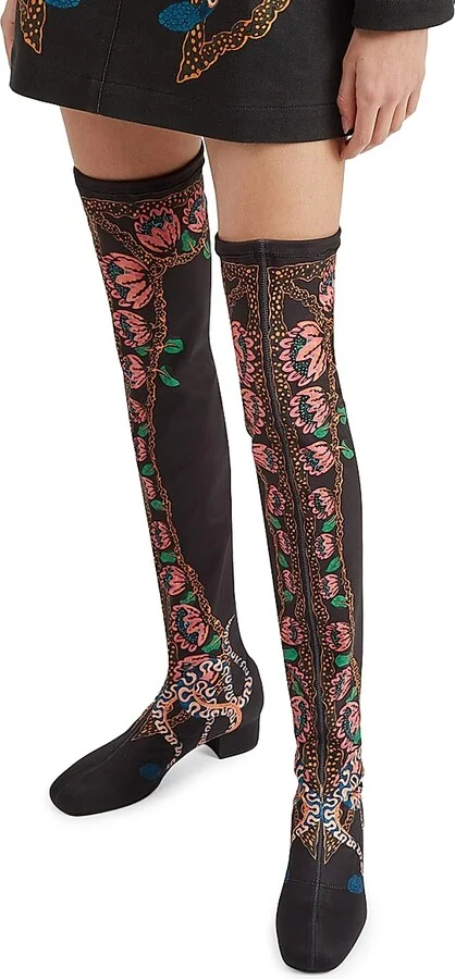 Women's High Boots - Black Multi - Size 6 - Image 4