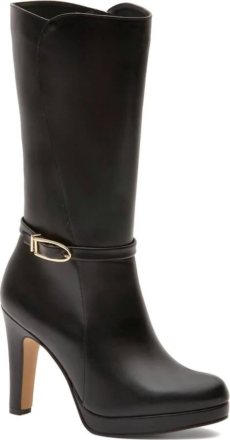 Women's High Heel Fashion Boots In Black