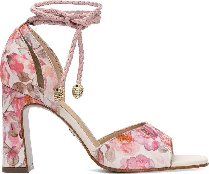 Women's High Heel Sandals With Rope Ankle Strap