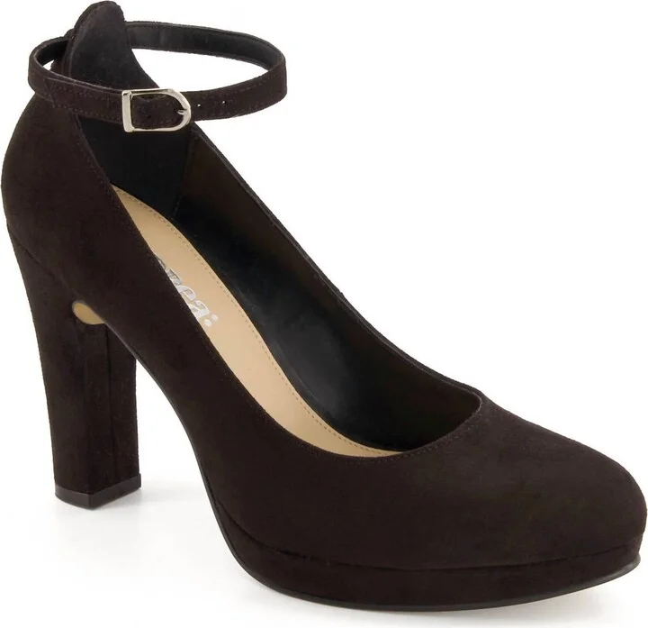 Women's High Heels Ankle Strap Pumps In Black