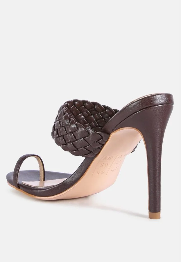 Womens High Perks Woven Strap High Heels sandals - Image 4