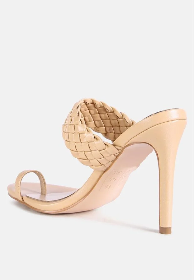 Womens High Perks Woven Strap High Heels sandals - Image 7