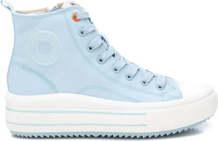 Women's High Top Canvas Sneakers In Jeans