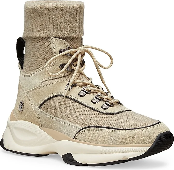 Women's Hiker Leather High-Top Sneakers - Glaze Black - Size 10 - Image 2