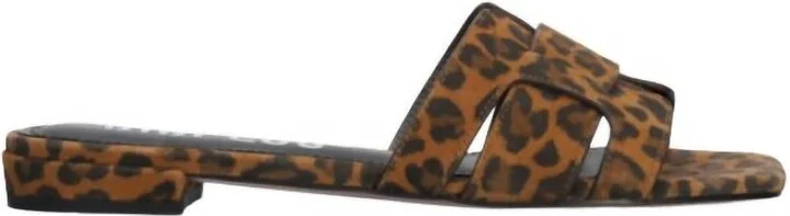 Women's Holly Suede Flat In Leopard