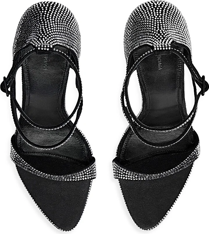 Women's Honey 110MM Sandals with Rhinestones - Black Grey - Size 8 - Image 5
