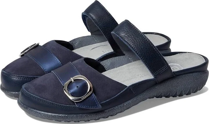 Women's Hongi Mule In Ink Leather/navy