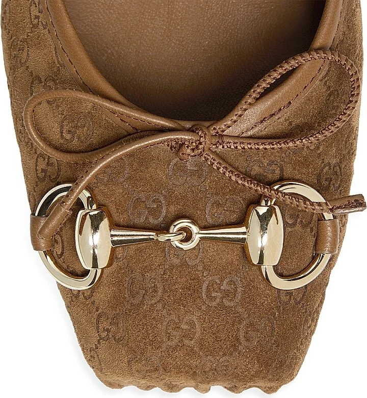 Women's Horsebit Suede Ballet Flats - Cuoio Dafne - Size 6 - Image 5