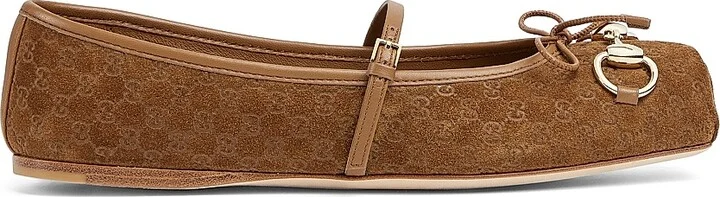 Women's Horsebit Suede Ballet Flats - Cuoio Dafne - Size 6