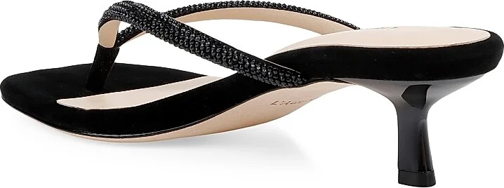 Women's Hortense 45MM Suede Slip-On Sandals - Black Suede - Size 8.5 - Image 3