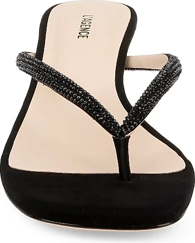 Women's Hortense 45MM Suede Slip-On Sandals - Black Suede - Size 8.5 - Image 4