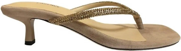Women's Hortense Kitten Heel Sandal In Almond Nude
