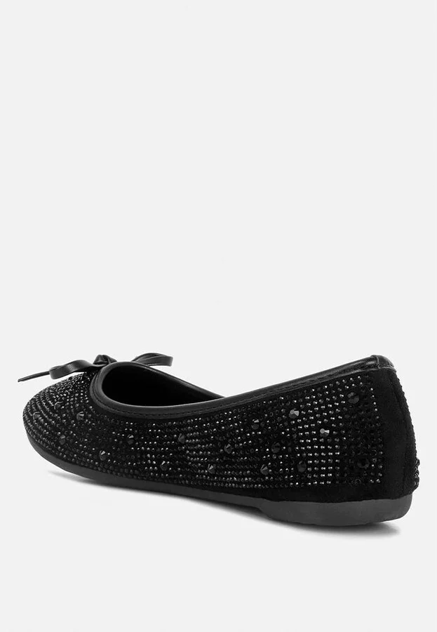Womens hosana rhinestones and stud embellished ballet flats - Image 2