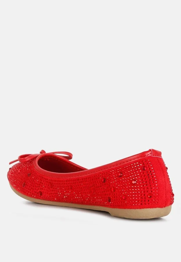Womens hosana rhinestones and stud embellished ballet flats - Image 5
