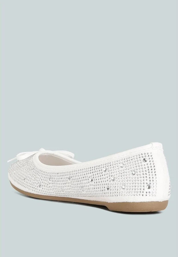 Womens hosana rhinestones and stud embellished ballet flats - Image 9