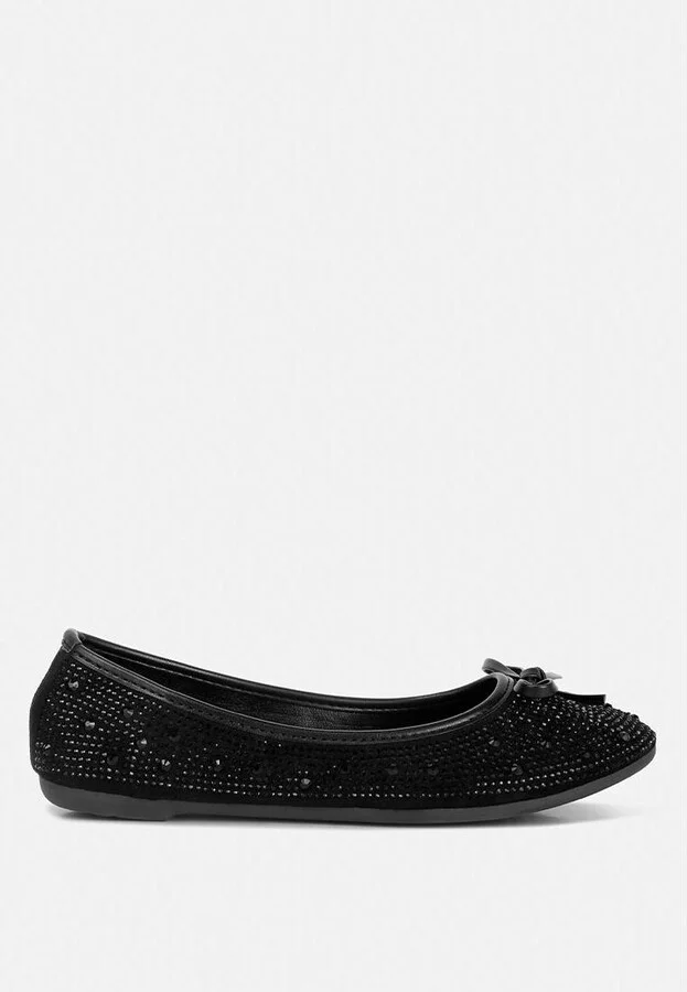 Womens hosana rhinestones and stud embellished ballet flats