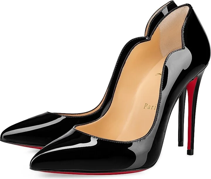 Women's Hot Chick 100MM Leather Pumps - Black - Size 4 - Image 3