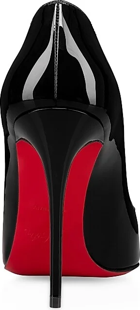 Women's Hot Chick 100MM Leather Pumps - Black - Size 4 - Image 4
