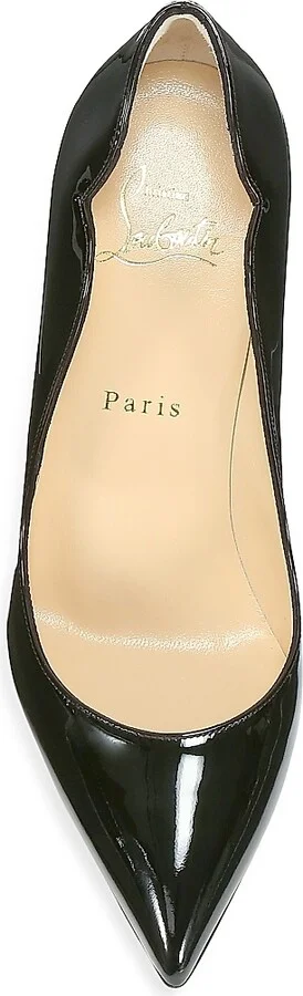 Women's Hot Chick 100MM Leather Pumps - Black - Size 4 - Image 7