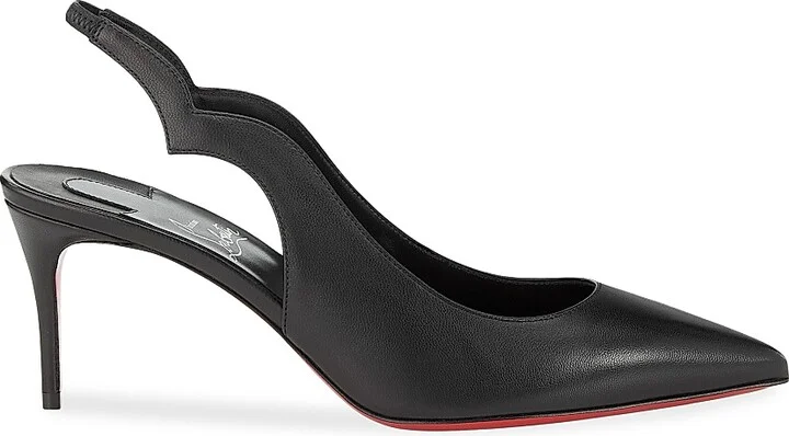 Women's Hot Chick 70MM Leather Pumps - Black - Size 5