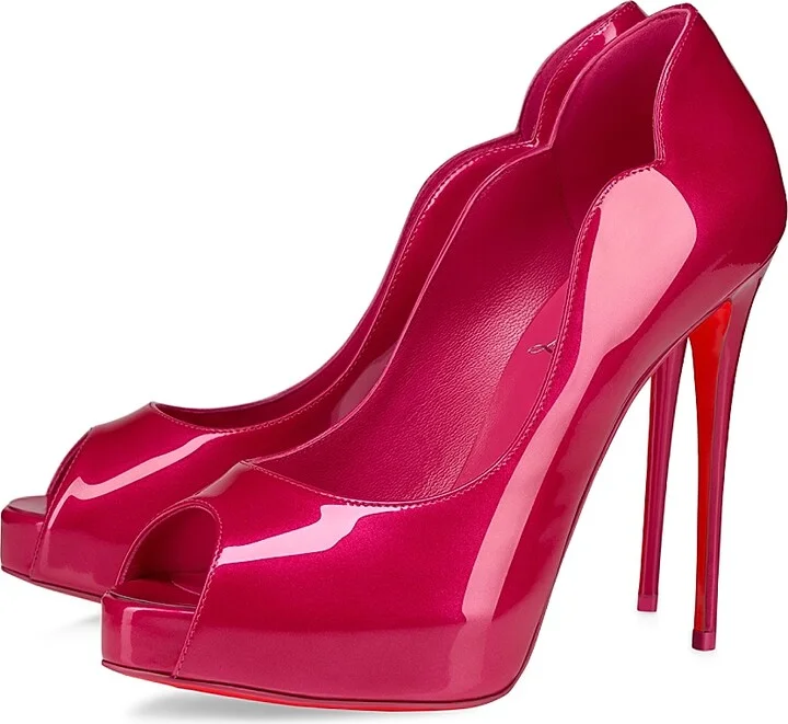 Women's Hot Chick Alta 120MM Patent Leather Pumps - Pinup - Size 5.5 - Image 2