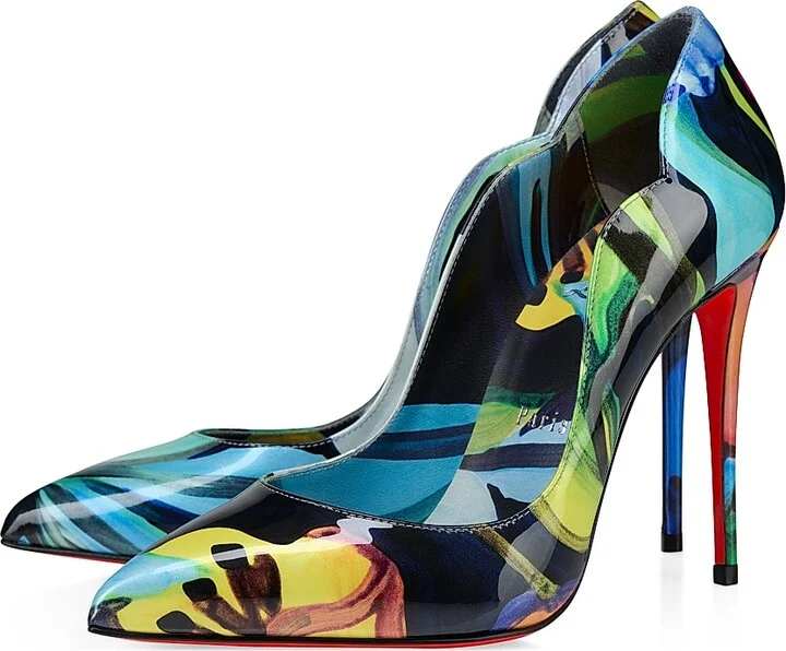 Women's Hot Chick Patent Leather 100MM Pumps - Multicolored - Size 5.5 - Image 2