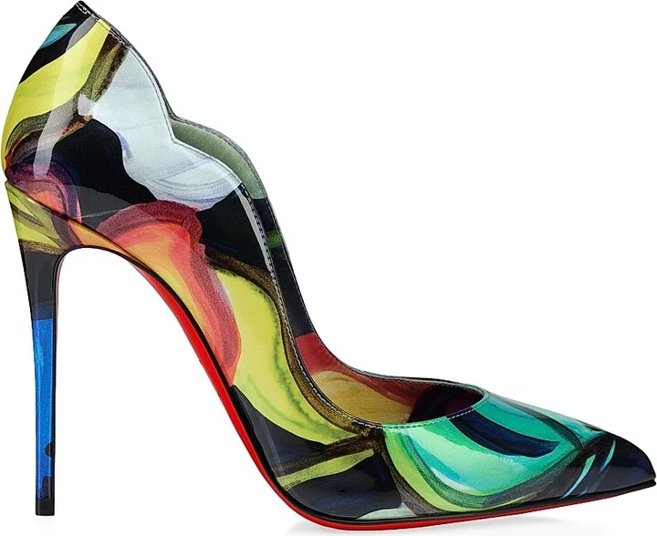 Women's Hot Chick Patent Leather 100MM Pumps - Multicolored - Size 5.5