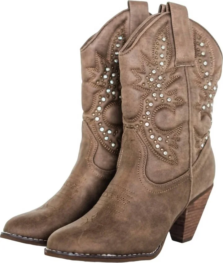 Women's Houston Western Boots In Taupe